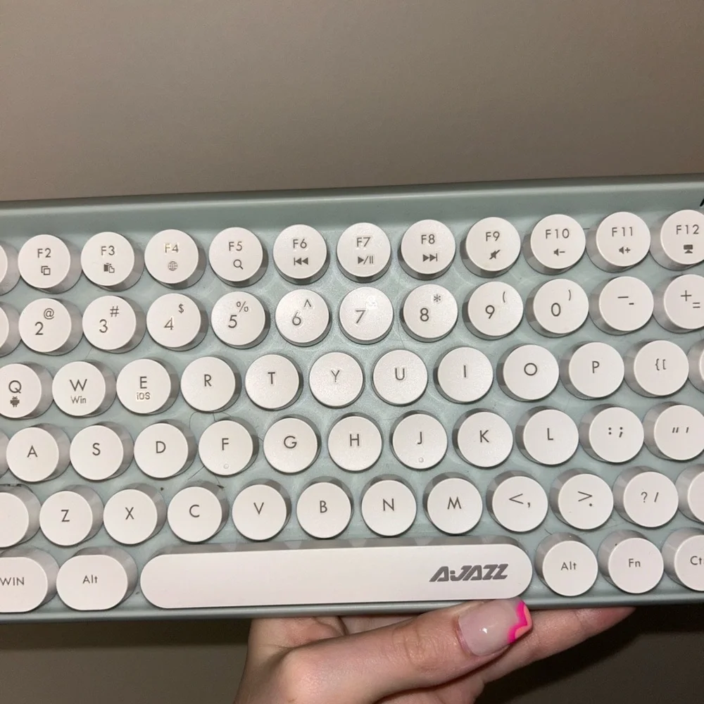 Bluetooth AJAZZ White and Gray Wireless Keyboard